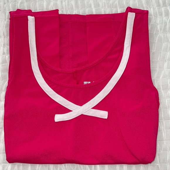 Fila Bright Pink w/white Detail tennis tank , LG, Vintage - Picture 1 of 9